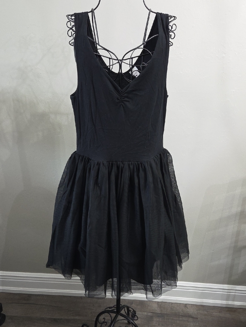 Xhilaration Black Sleeveless Tulle Cocktail Dress